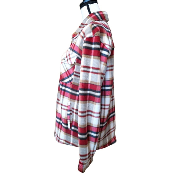 Sage Plaid Fall Sweater Shirt Jacket - Picture 3 of 11